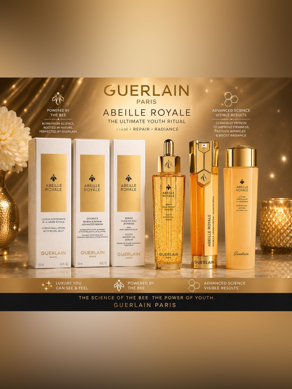 GUERLAIN Abeille Royale Luxury Skincare Set NEW SEALED $510+